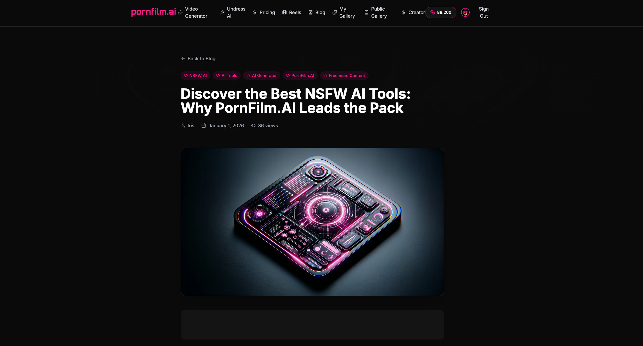 PornFilm.ai Blog - NSFW AI comparison article