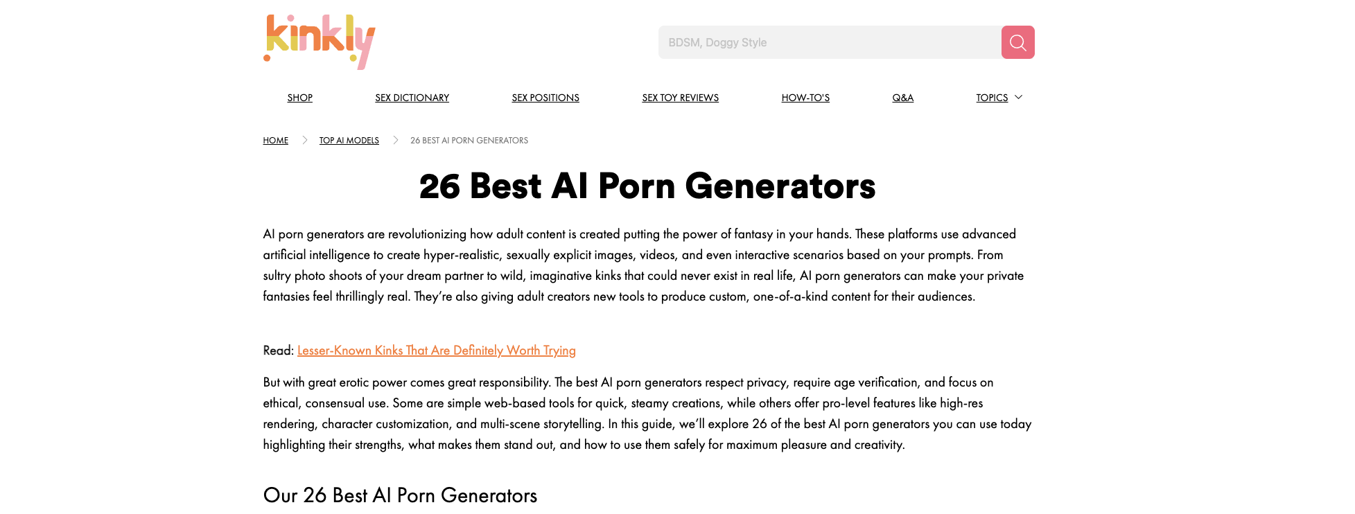 Kinkly Blog - Long AI tools roundup article